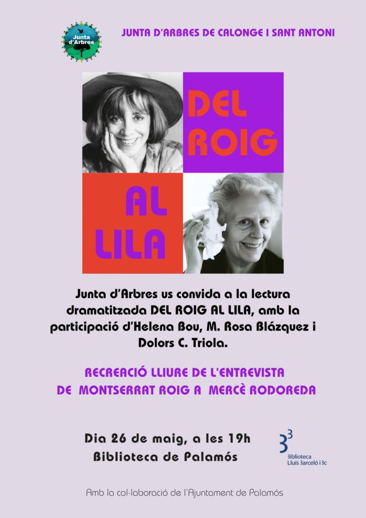 cartell DEL ROIG AL LILA Palamos