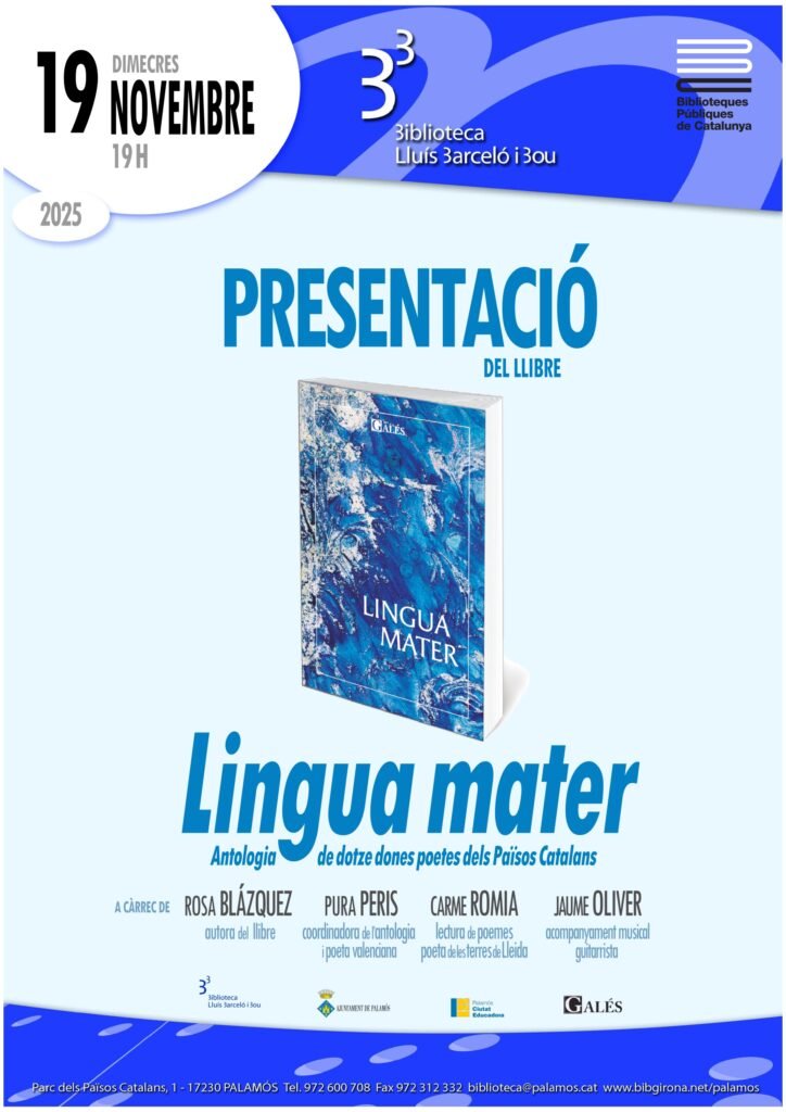 Presentació del llibre: Lingua mater 1 Cartell Lingua mater