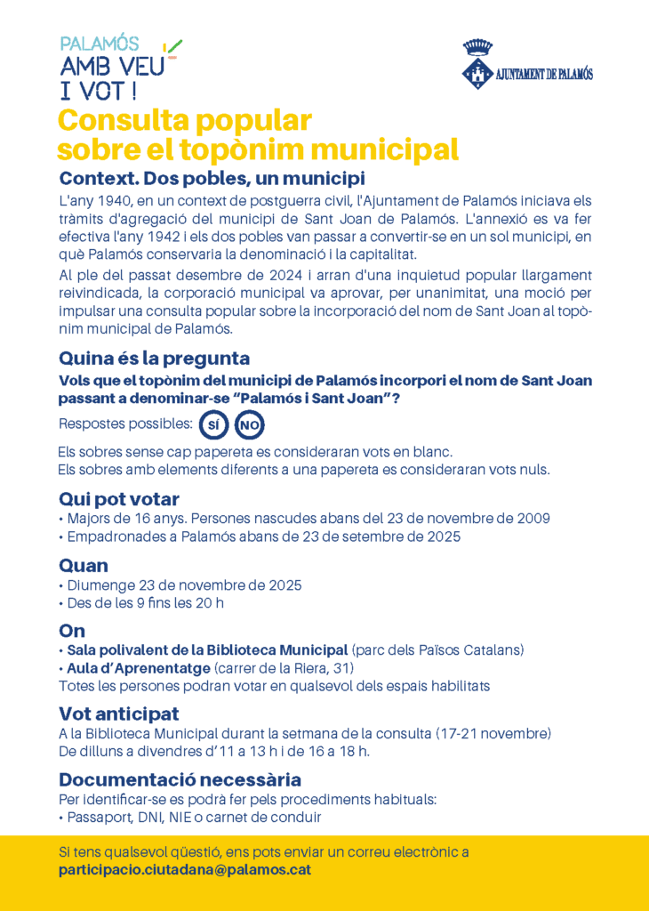 Consulta popular sobre el topònim municipal 2 Fulleto Consulta toponim SET25 4 00000002 Pagina 2
