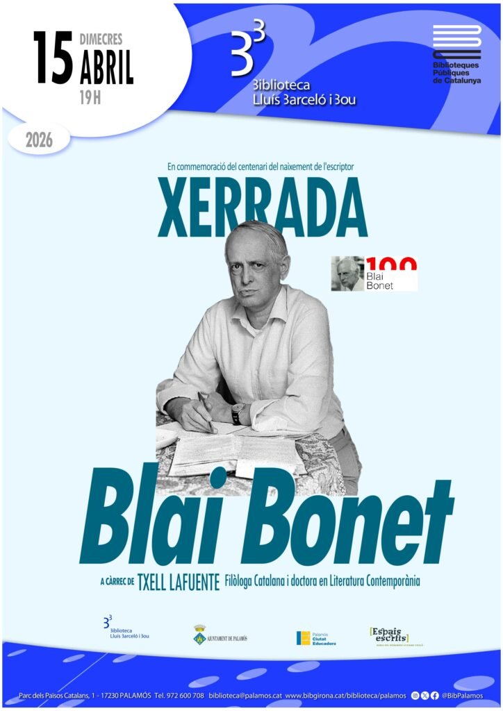 Xerrada sobre Blai Bonet 1 Cartell Blai Bonet