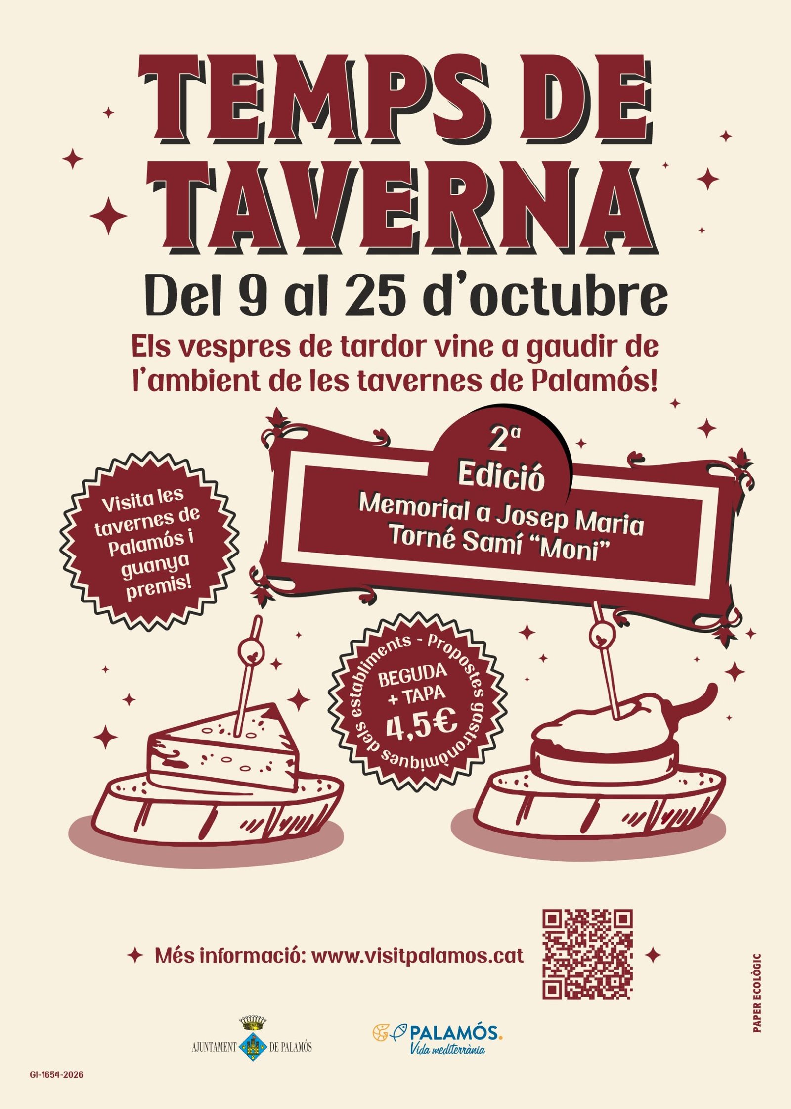 Temps de Taverna: Vine a gaudir de l’ambient de les tavernes de Palamós